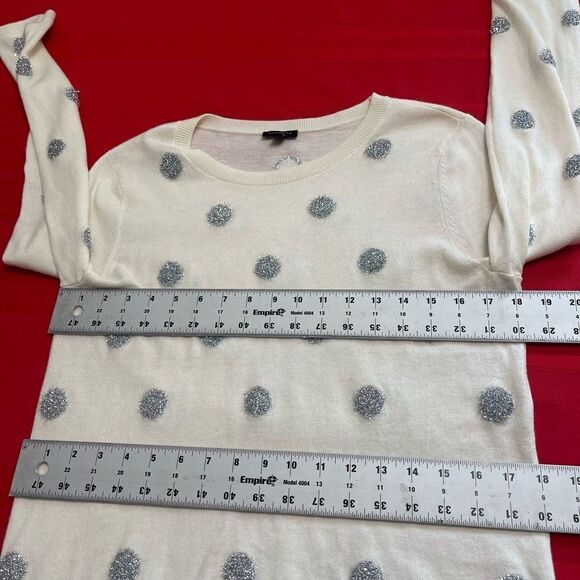 Talbots Polka Dot Lambswool Sweater Size Medium - Picture 4 of 11